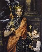 El Greco St Louis,King of France,with a Page oil painting picture wholesale